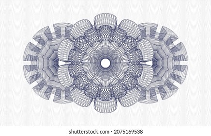 Blaue Passrosette. Vektorgrafik. Detaillierte 