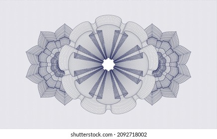 Blue passport rosette. Vector Illustration. Detailed 
