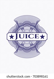Blue passport rossete with text Juice inside