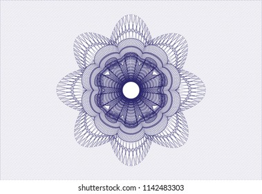 Blue passport style rosette