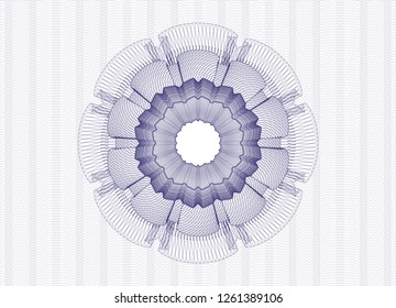 Blue passport style rosette