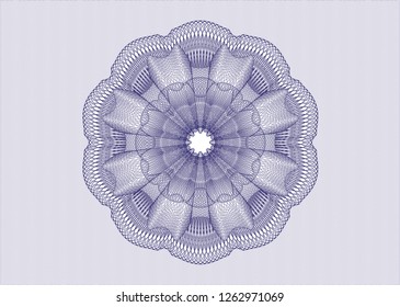 Blue passport style rosette