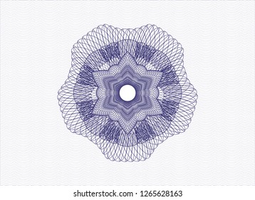Blue passport style rosette