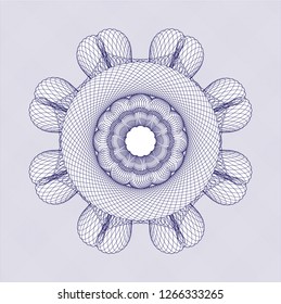 Blue passport style rosette
