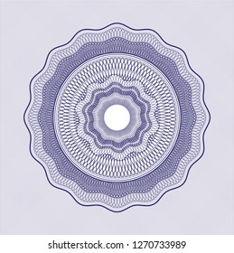 Blue passport style rosette