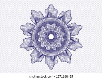 Blue passport style rosette