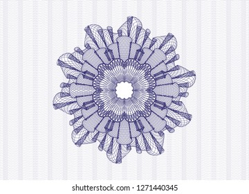 Blue passport style rosette
