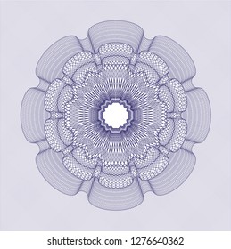 Blue passport style rosette