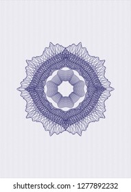 Blue passport style rosette