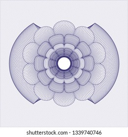 Blue passport style rosette