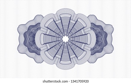 Blue passport style rosette