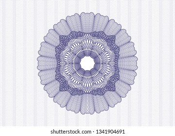 Blue passport style rosette