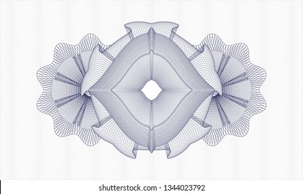 Blue passport style rosette