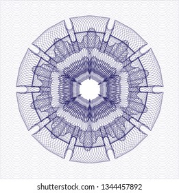 Blue passport style rosette