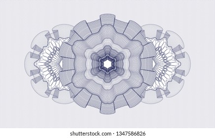 Blue passport style rosette