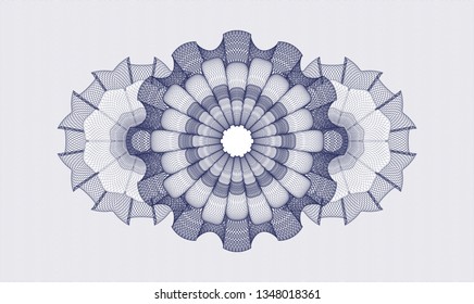 Blue passport style rosette