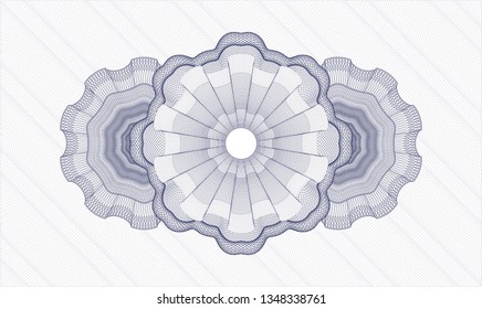 Blue passport style rosette