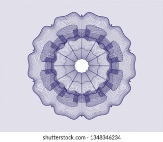 Blue passport style rosette