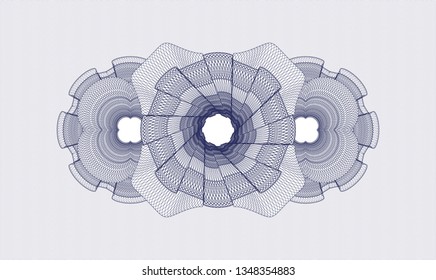 Blue passport style rosette