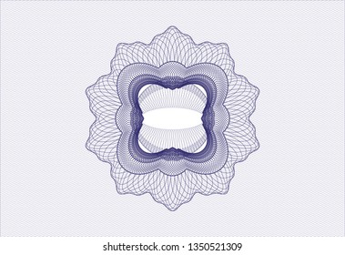 Blue passport style rosette