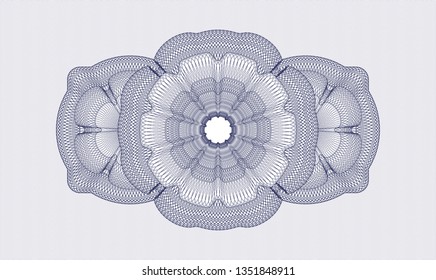 Blue passport style rosette