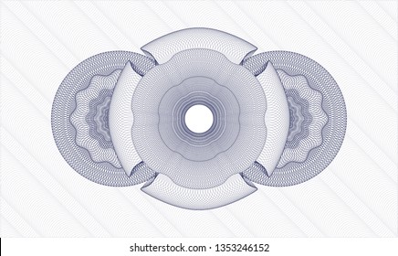 Blue passport style rosette