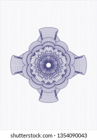 Blue passport style rosette