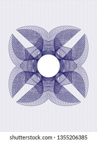 Blue passport style rosette