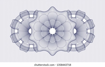 Blue passport style rosette