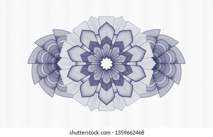 Blue passport style rosette