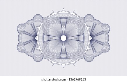 Blue passport style rosette