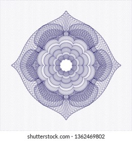 Blue passport style rosette