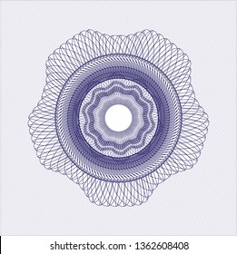 Blue passport style rosette