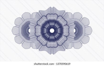 Blue passport style rosette