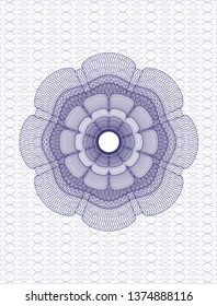 Blue passport style rosette