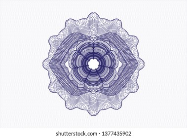 Blue passport style rosette
