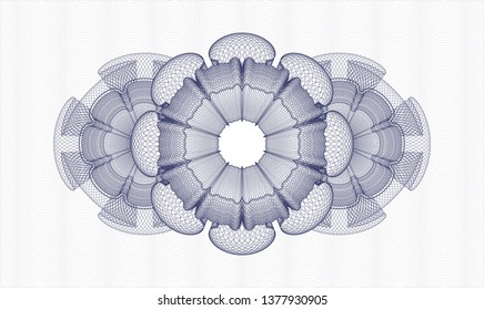 Blue passport style rosette