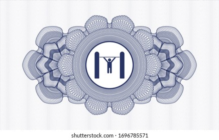 Rosette im Blauen Reisepass mit dem Symbol nach oben