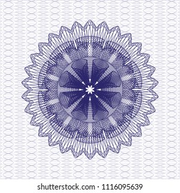 Blue passport style rossete