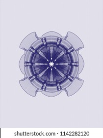 Blue passport style rossete