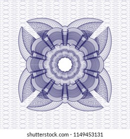 Blue passport style rossete