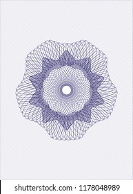 Blue passport style rossete