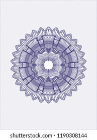 Blue passport style rossete