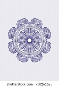 Blue passport style rossete