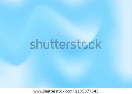 Blue Pastel Fluid Background. Soft abstract blue wave banner. Blue Holographic Foil Texture. Iridescent Gradient in monochromatic blue. Template, backdrop, texture. Vector Illustration. EPS 10.