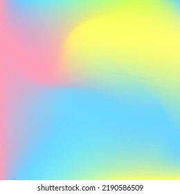 Blue Pastel Green Rainbow Wavy Gradient Backdrop. Color Fluid Multicolor Yellow Design Pic. Neon Purple Curve Pink Liquid Background. Happy Blurred Dynamic Water Light Swirl Gradient Mesh.