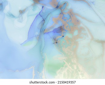 Blue Pastel Marble. Vector Marble Template. Gold Oil Paint. Gold Abstract Background. Golden Alcohol Ink Marble. Fluid Elegant Pattern. Blue Marble Watercolor. Alcohol Ink Background. Alcohol Ink Blur