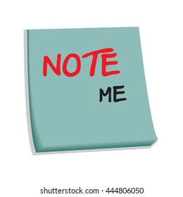 Blue Pastel papers note on white wall, options note , steps note, Vector illustration.