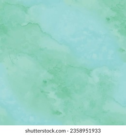 Blue Pastel Pattern. Blue Art Ocean. Sea Abstract Background. Green Seamless Ocean. Water Ocean Background. Fluid Seamless Background. Water Watercolor Seamless Repeat. Sea Subtle Vector Template.