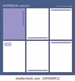 plantilla de planificador de asientos simple en tonos pastel azules